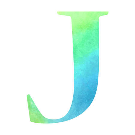 Watercolor alphabet letter. Vector illustration.のイラスト素材