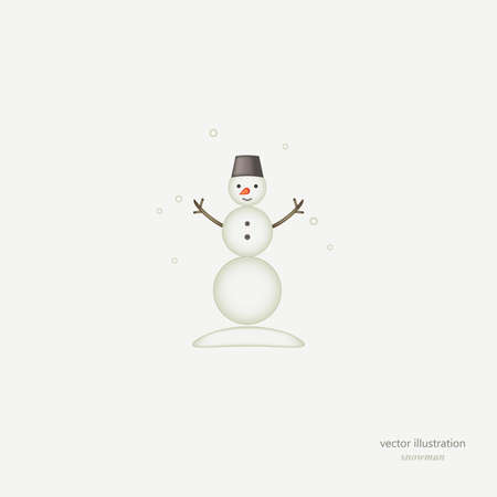 Winter holidays snowman background. Vector illustration.のイラスト素材