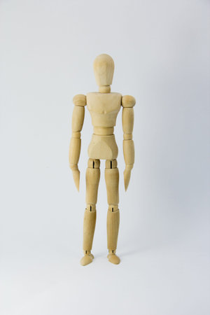 wooden figureの写真素材