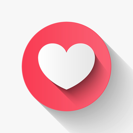 Flat heart paper style , love valentine day couple invite , vector illustrationのイラスト素材