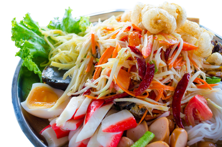 Thai papaya saladの写真素材