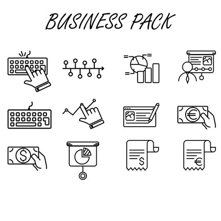 Business vector iconsのイラスト素材