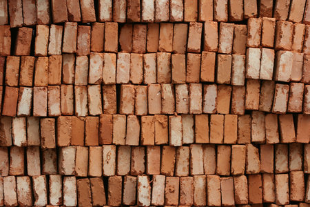 Bricks,stacked side on shot