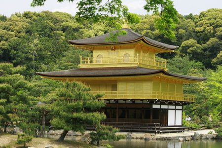 Golden Temple in Kyoto, Japanの写真素材