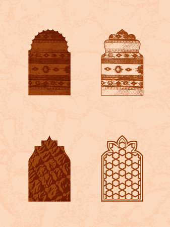 Set of decorative elements for design. Vector illustration. EPS 10.のイラスト素材