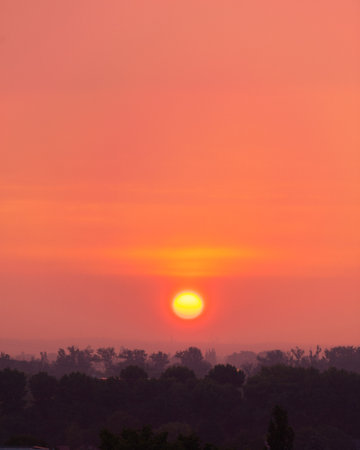 Beautiful sunset in the morning,Thailand,Chiang Maiの写真素材