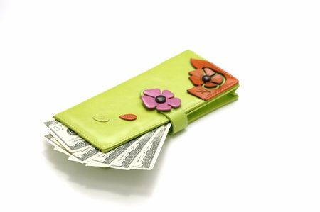 Purse with money の写真素材