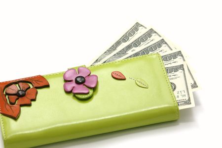 Purse with money の写真素材