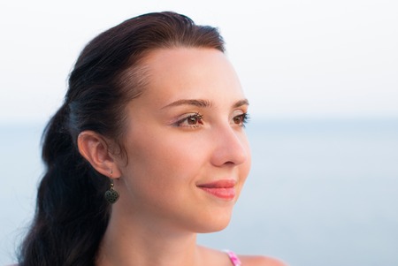 Portrait of Beautiful Young Woman - Beauty and Fashion Conceptの写真素材