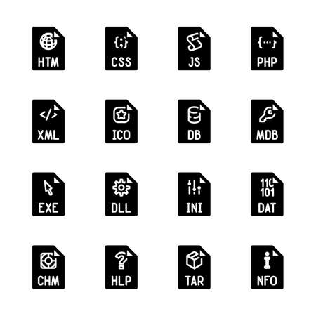 File type icons - Websites and applicationsのイラスト素材