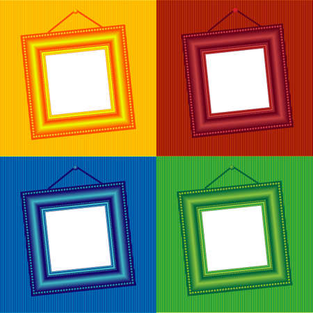 The frame for the picture or pictures hanging on the wallのイラスト素材