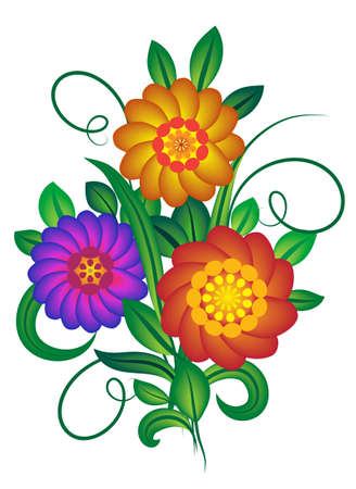 A bouquet of flowers. Vector illustrationのイラスト素材