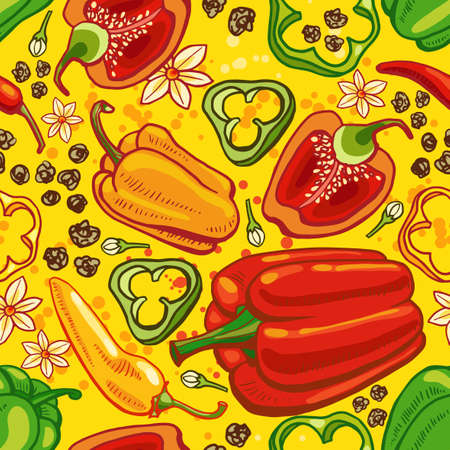 pepper seamlessのイラスト素材