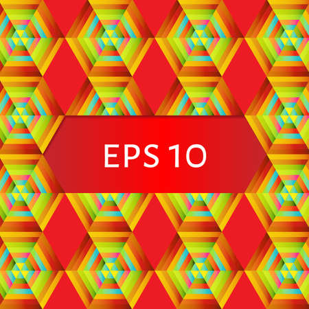 Abstract geometric of multicolored hexagons. Can be used for design, flyers, posters, web designのイラスト素材