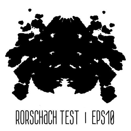 Rorschach inkblot test illustration, random abstract background.のイラスト素材