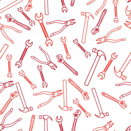 repair tools seamless doodleのイラスト素材