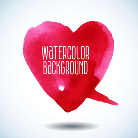 watercolor pink heartのイラスト素材