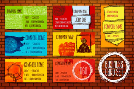 Set modern business card templateのイラスト素材