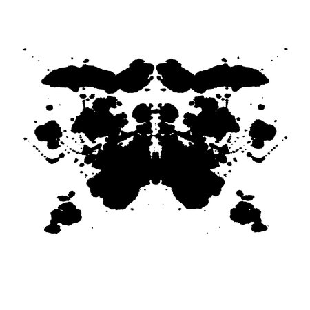 Rorschach inkblot test illustration, random abstract background.のイラスト素材
