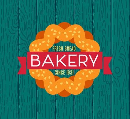 Collection of vintage retro bakery のイラスト素材