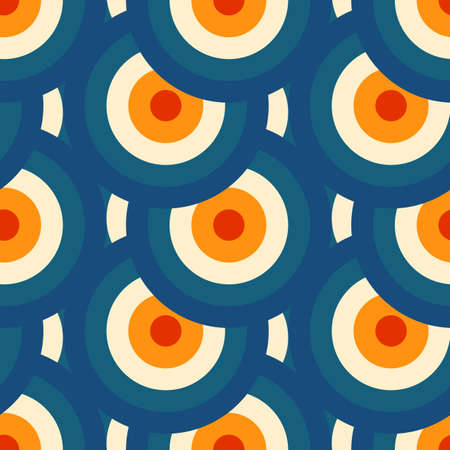 Retro different vector seamless patterns tiling.のイラスト素材