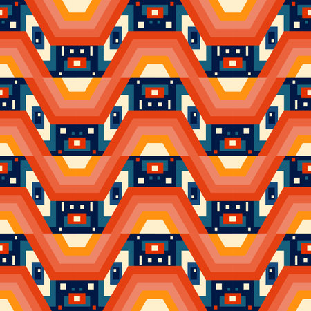 Retro different vector seamless patterns tiling.