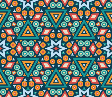 Retro different vector seamless patterns tiling.