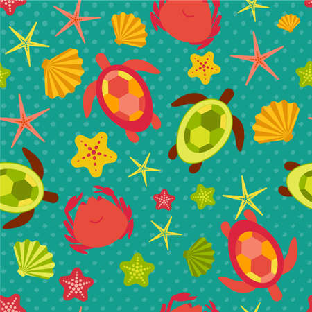 Seamless pattern with flat travel iconsのイラスト素材