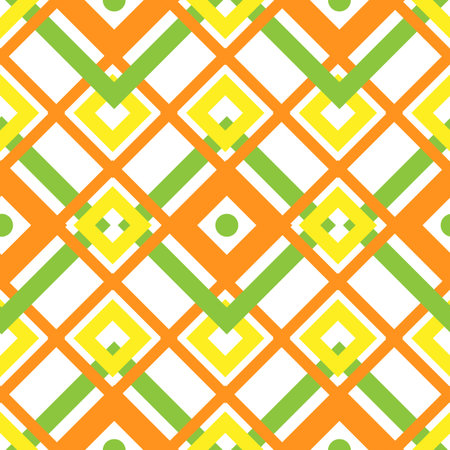 Yellow seamless geometric pattern with square. Can be used in textiles, for book design, website...