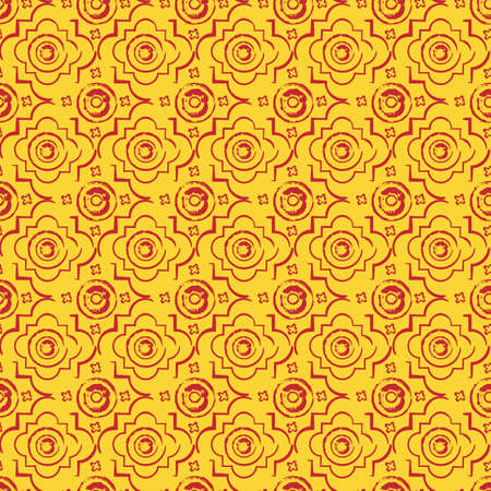 Seamless byzantine style hand drawn, vintage patternのイラスト素材