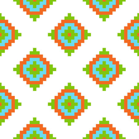 Mexican Folkloric  seamless pattern. Set bright seamless patterns for fabrics, prints, scrapbooking, wallpapers.のイラスト素材