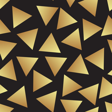 Seamless vintage abstract pattern with triangles in the style of 80's. Fashion background in Memphis...