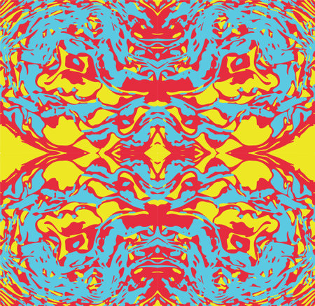 Abstract color vector seamless  pattern psychedelic background.のイラスト素材