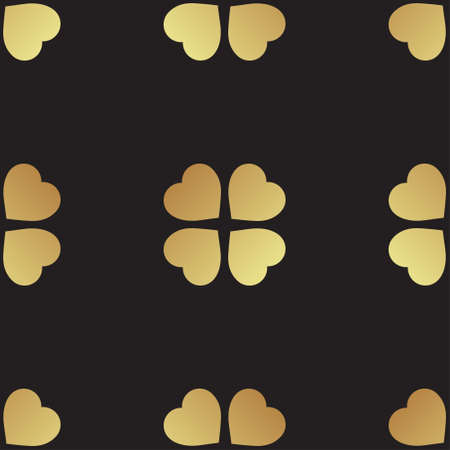 Gold  seamless pattern with clover leaves, the symbol of St. Patrick Day in Ireland. Texture for scrapbooking, wrapping paper, textiles, home decor, skins smartphones backgrounds cards, website, web page, textile wallpapers, surface design, fashion, wallpのイラスト素材