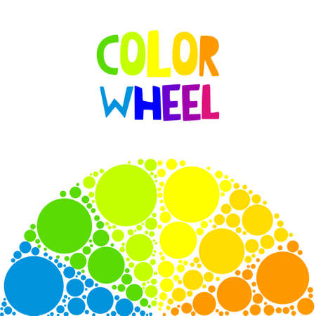 Color wheel or color circle on backgroundのイラスト素材