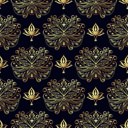 Seamless patterns of Russian motives of northern paintingのイラスト素材