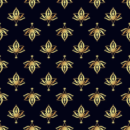 Seamless patterns of Russian motives of northern paintingのイラスト素材