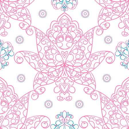 Seamless patterns Russian motives of northern paintingのイラスト素材