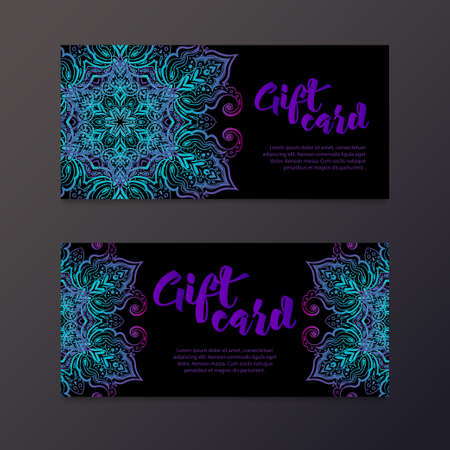 Rich gift certificates in the Indian style.のイラスト素材