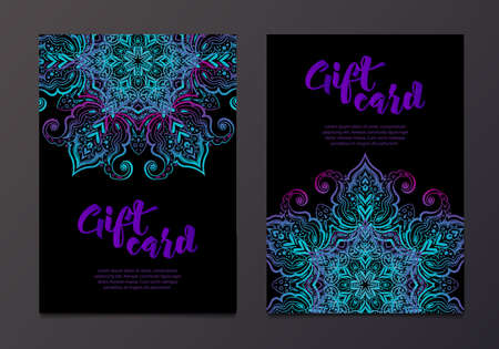 Rich gift certificates in the Indian style.のイラスト素材