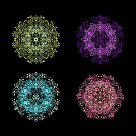 Mandala banner, Indian style.のイラスト素材