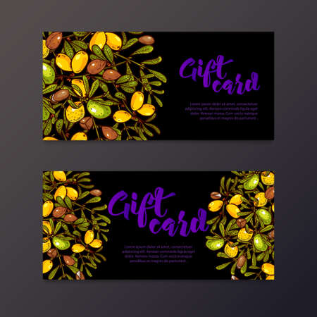 Oil background eco flyers design gift certificatesのイラスト素材