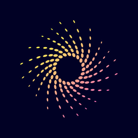 Halftone gradient dots circle.のイラスト素材