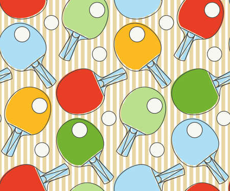 Seamless pattern table tennis racket.のイラスト素材