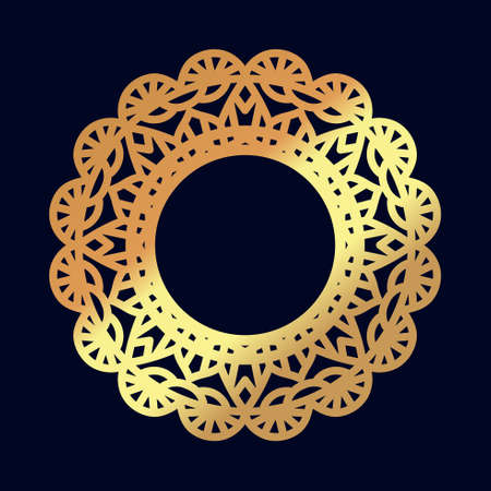 Gold mandalas. Indian wedding meditation.のイラスト素材