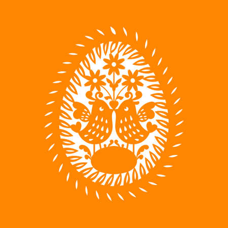 Happy Easter Laser cutting template for greeting cardsのイラスト素材