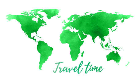 World map on white background. vector.のイラスト素材