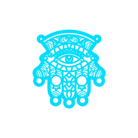 Vector Laser cutting template  Hamsa