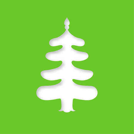Christmas tree. Laser cutting templateのイラスト素材