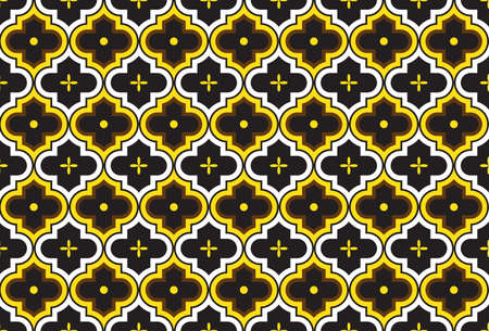 Moroccan Quatrefoil Seamless Pattern Mosaic Ogee Vectorのイラスト素材